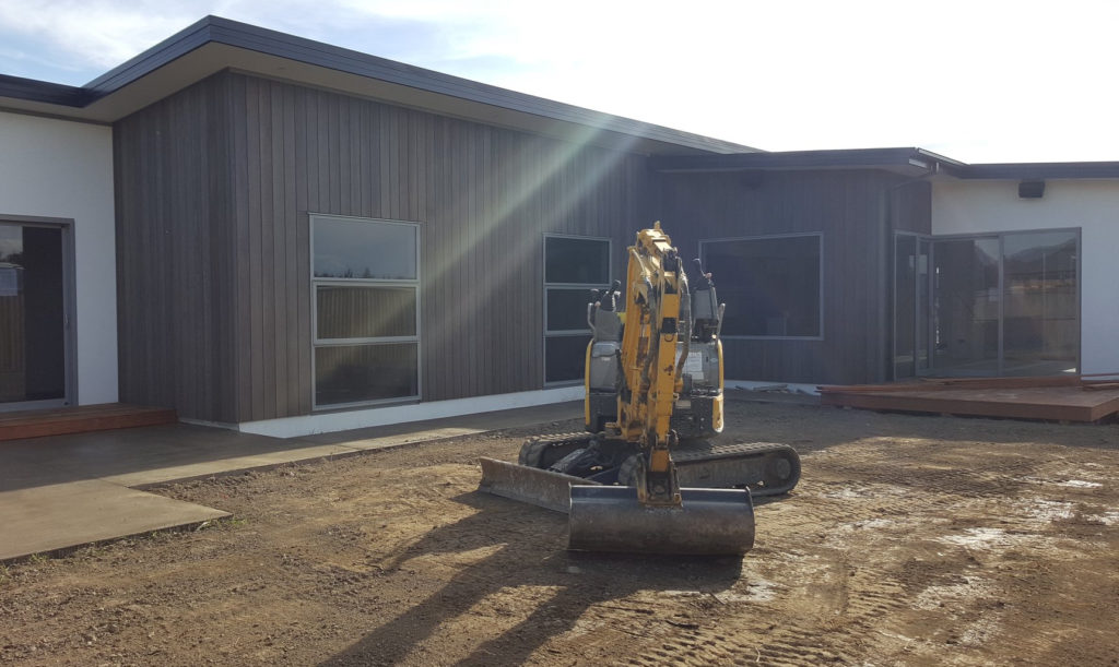 Concrete4U excavating a residential home in Christchurch