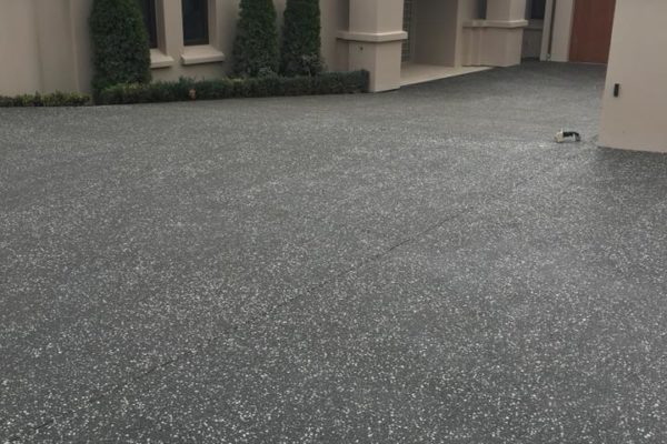 An exposed aggregate driveway completed by Concrete4U in Amberley